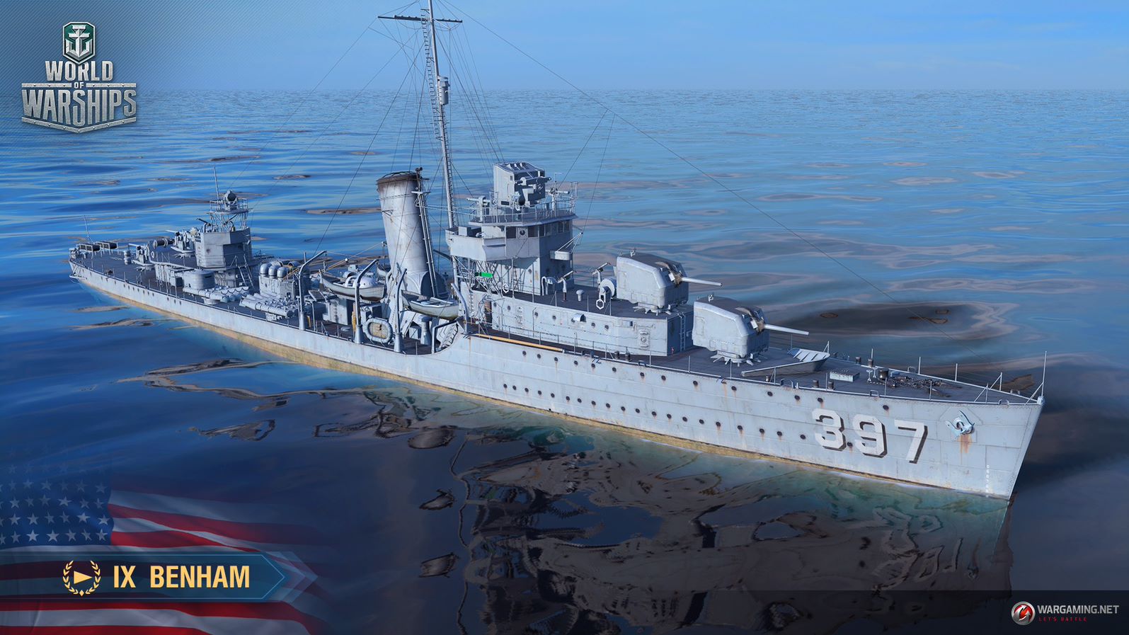 Tier IX premium US destroyer Benham.