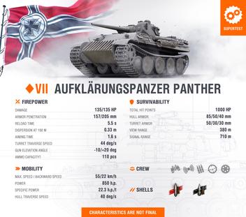 World of Tanks Supertest: Aufklärungspanzer Panther VII Premium Light Tank