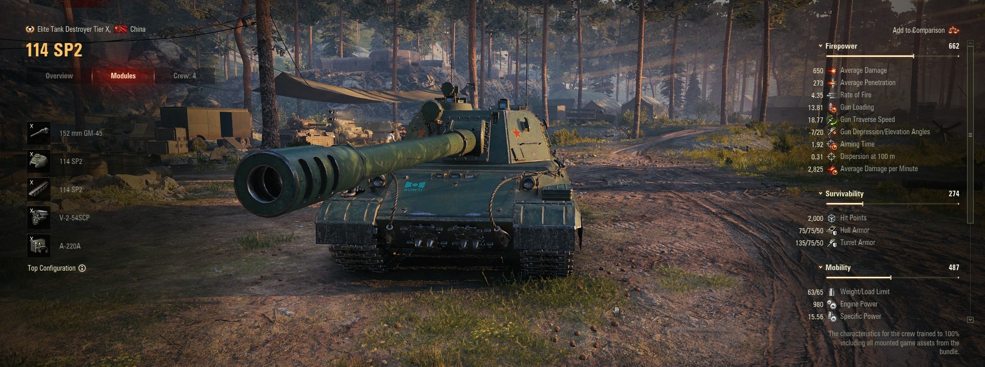 World of Tanks - The Chinese Tier X tank destroyer 114 SP2 will